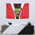 Bass Fishing Personalized Tapestry Bold Red and Black Lightning Pattern and Honeycomb Background - Wonder Print Shop
