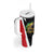 Bass Fishing Personalized Tumbler With Handle Bold Red and Black Lightning Pattern and Honeycomb Background - Wonder Print Shop