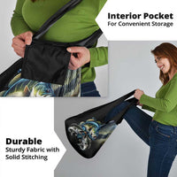 Largemouth Bass Fishing Scale Customize Name Grocery Bag Aggressive Bass Scaled Texture and Black Sporty - Wonder Print Shop