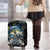Largemouth Bass Fishing Scale Customize Name Luggage Cover Aggressive Bass Scaled Texture and Black Sporty - Wonder Print Shop