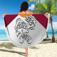 Florida State Flag Fishing Beach Blanket Hook and Fish Sketch Graphic in Red and White Design - Wonder Print Shop