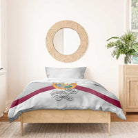 Florida State Flag Fishing Bedding Set Hook and Fish Sketch Graphic in Red and White Design - Wonder Print Shop