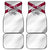Florida State Flag Fishing Car Mats Hook and Fish Sketch Graphic in Red and White Design - Wonder Print Shop