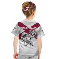 Florida State Flag Fishing Kid T Shirt Hook and Fish Sketch Graphic in Red and White Design - Wonder Print Shop