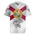 Florida State Flag Fishing Rugby Jersey Hook and Fish Sketch Graphic in Red and White Design - Wonder Print Shop