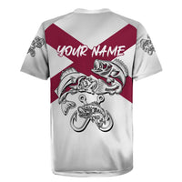 Florida State Flag Fishing Rugby Jersey Hook and Fish Sketch Graphic in Red and White Design - Wonder Print Shop