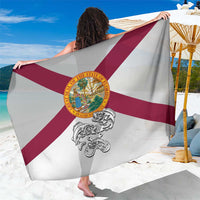 Florida State Flag Fishing Sarong Hook and Fish Sketch Graphic in Red and White Design - Wonder Print Shop