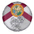 Florida State Flag Fishing Spare Tire Cover Hook and Fish Sketch Graphic in Red and White Design - Wonder Print Shop