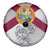 Florida State Flag Fishing Spare Tire Cover Hook and Fish Sketch Graphic in Red and White Design - Wonder Print Shop