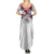 Florida State Flag Fishing Summer Maxi Dress Hook and Fish Sketch Graphic in Red and White Design - Wonder Print Shop