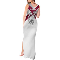 Florida State Flag Fishing Tank Maxi Dress Hook and Fish Sketch Graphic in Red and White Design - Wonder Print Shop