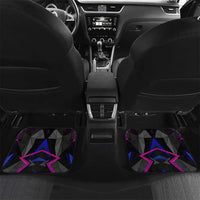 Custom Black And Purple Dragon Bowling Car Mats Magic Orb Graphic on Geometric Black Background Design - Wonder Print Shop