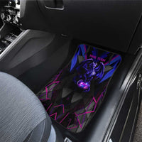 Custom Black And Purple Dragon Bowling Car Mats Magic Orb Graphic on Geometric Black Background Design - Wonder Print Shop