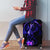 Custom Black And Purple Dragon Bowling Luggage Cover Magic Orb Graphic on Geometric Black Background Design - Wonder Print Shop