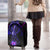 Custom Black And Purple Dragon Bowling Luggage Cover Magic Orb Graphic on Geometric Black Background Design - Wonder Print Shop