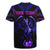 Custom Black And Purple Dragon Bowling Rugby Jersey Magic Orb Graphic on Geometric Black Background Design - Wonder Print Shop