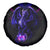 Custom Black And Purple Dragon Bowling Spare Tire Cover Magic Orb Graphic on Geometric Black Background Design - Wonder Print Shop