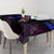 Custom Black And Purple Dragon Bowling Tablecloth Magic Orb Graphic on Geometric Black Background Design - Wonder Print Shop