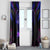 Custom Black And Purple Dragon Bowling Window Curtain Magic Orb Graphic on Geometric Black Background Design - Wonder Print Shop
