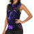 Custom Black And Purple Dragon Bowling Women Sleeveless Polo Shirt Magic Orb Graphic on Geometric Black Background Design - Wonder Print Shop
