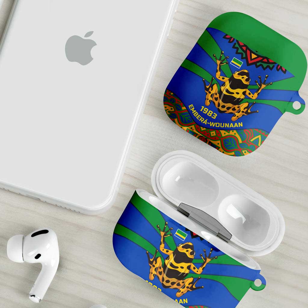 Indigenous Regions of Panama Embera-Wounaan AirPods Case Frog Graphic and Indigenous Pattern Guardians of the Forest - Wonder Print Shop