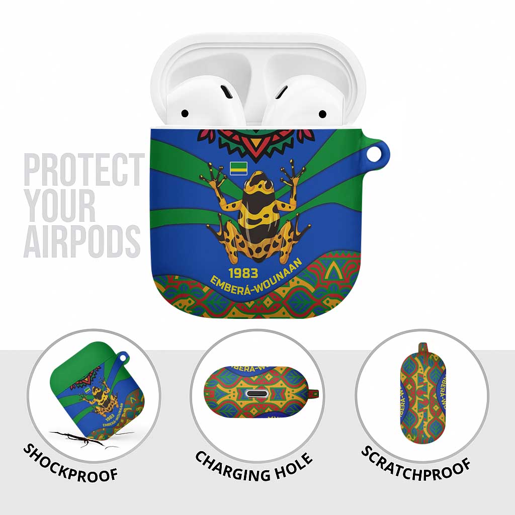 Indigenous Regions of Panama Embera-Wounaan AirPods Case Frog Graphic and Indigenous Pattern Guardians of the Forest - Wonder Print Shop