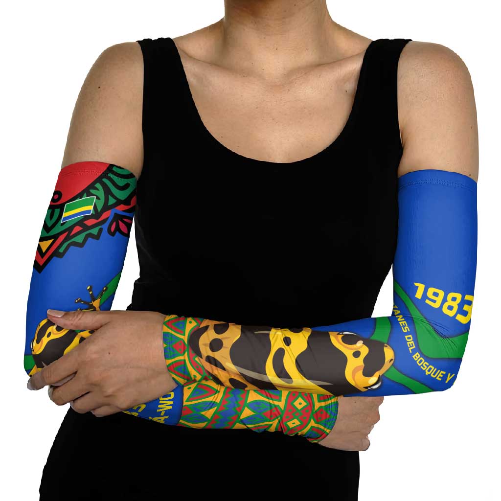 Indigenous Regions of Panama Embera-Wounaan Arm Sleeves Frog Graphic and Indigenous Pattern Guardians of the Forest - Wonder Print Shop
