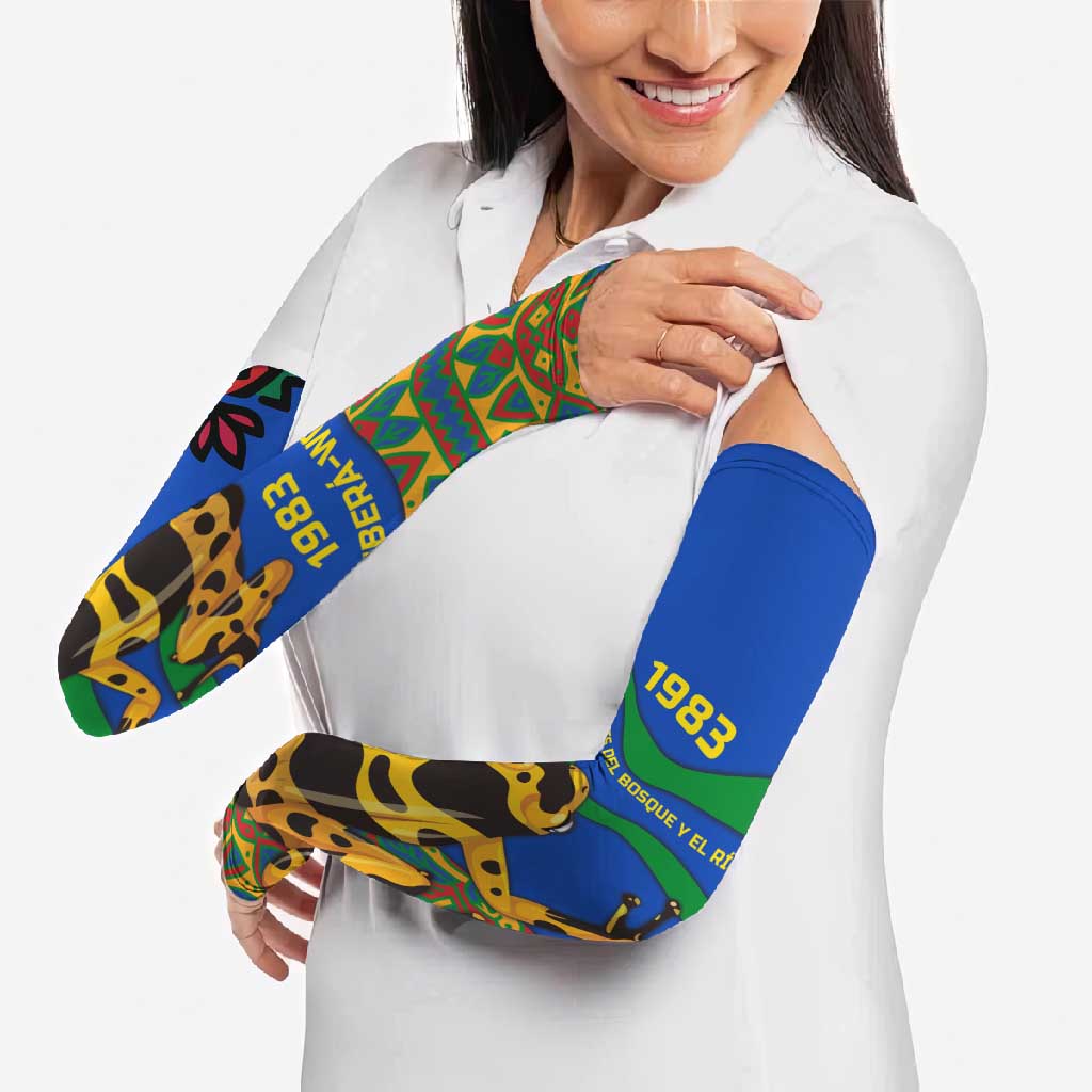 Indigenous Regions of Panama Embera-Wounaan Arm Sleeves Frog Graphic and Indigenous Pattern Guardians of the Forest - Wonder Print Shop