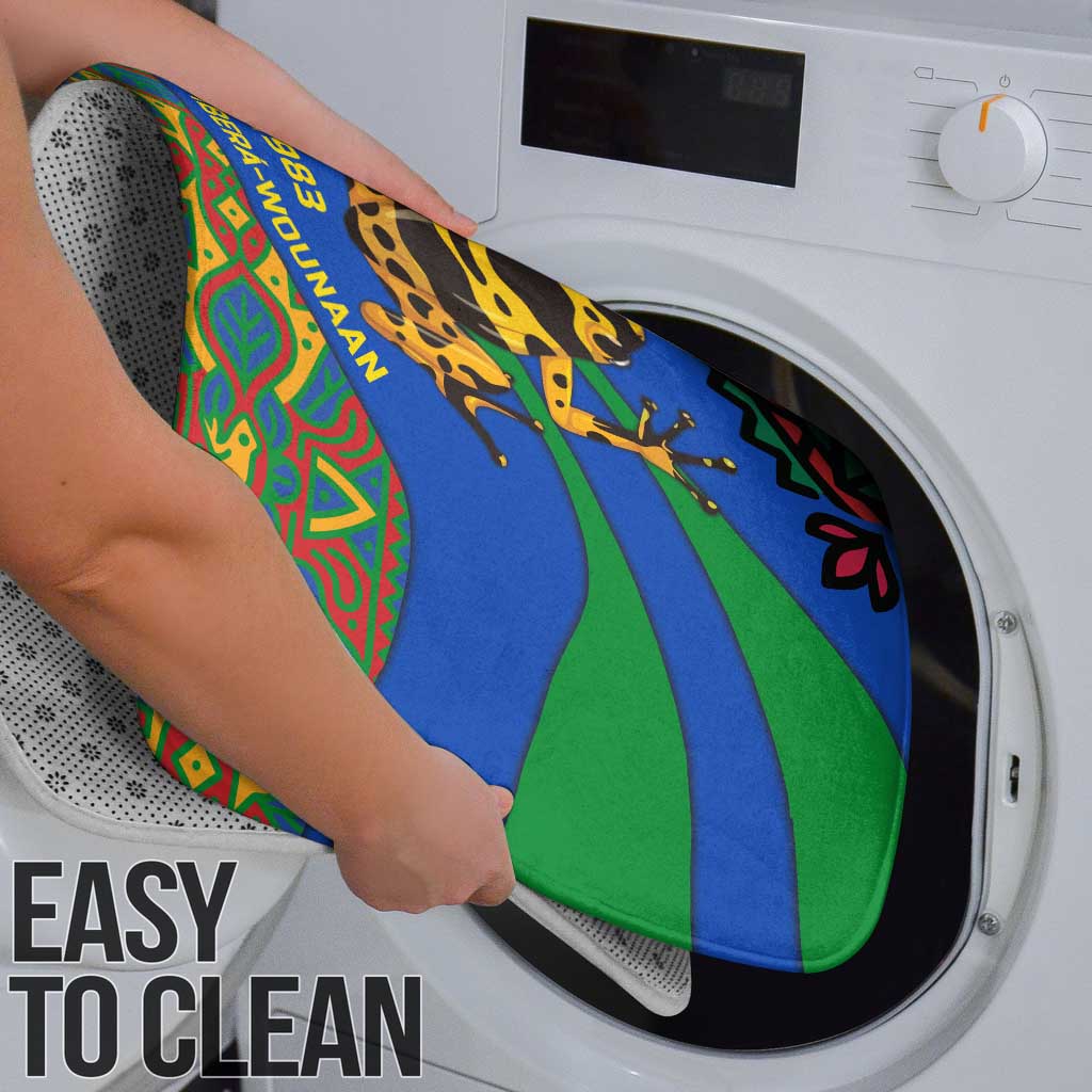 Indigenous Regions of Panama Embera-Wounaan Bathroom Set Frog Graphic and Indigenous Pattern Guardians of the Forest - Wonder Print Shop