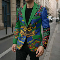 Indigenous Regions of Panama Embera-Wounaan Blazer Frog Graphic and Indigenous Pattern Guardians of the Forest - Wonder Print Shop