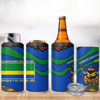 Indigenous Regions of Panama Embera-Wounaan 4 in 1 Can Cooler Tumbler Frog Graphic and Indigenous Pattern Guardians of the Forest - Wonder Print Shop