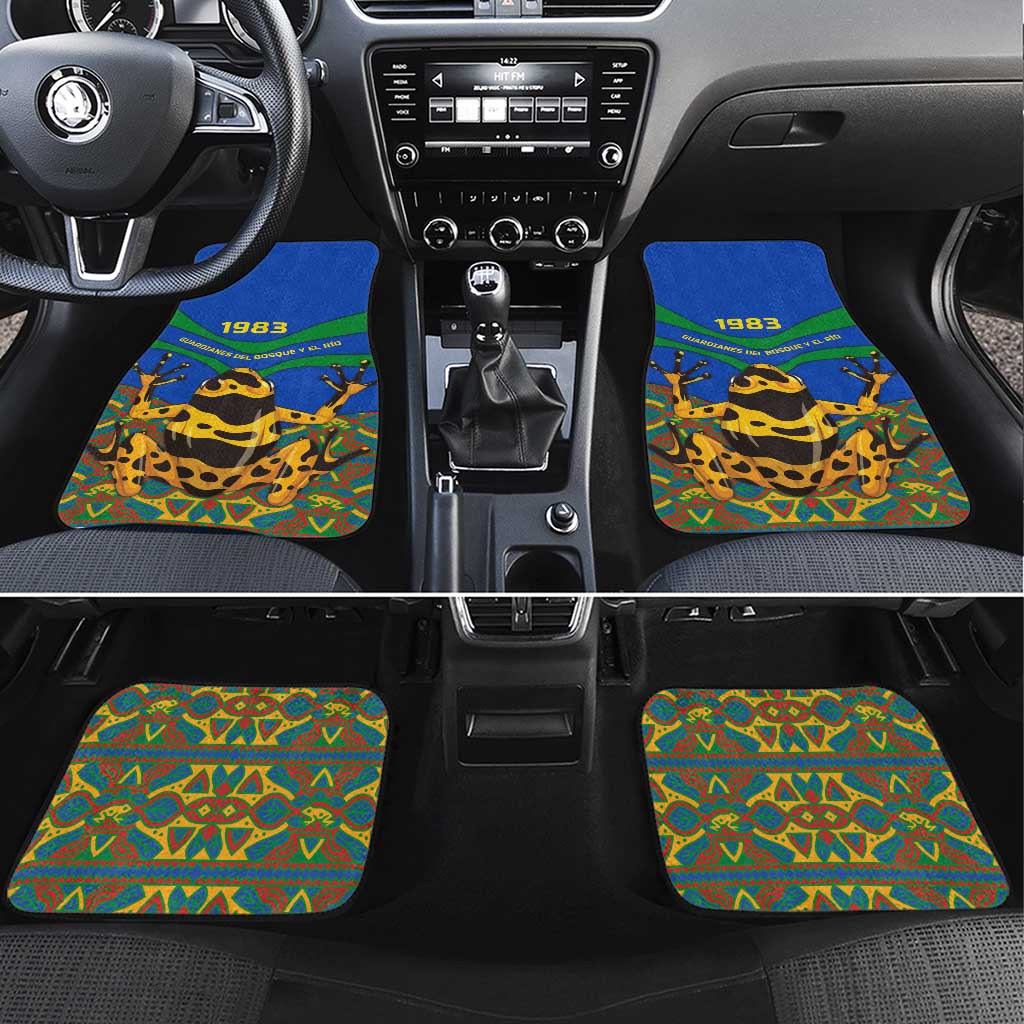 Indigenous Regions of Panama Embera-Wounaan Car Mats Frog Graphic and Indigenous Pattern Guardians of the Forest - Wonder Print Shop