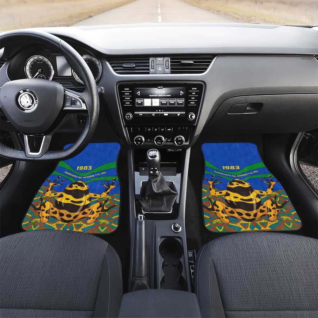 Indigenous Regions of Panama Embera-Wounaan Car Mats Frog Graphic and Indigenous Pattern Guardians of the Forest - Wonder Print Shop