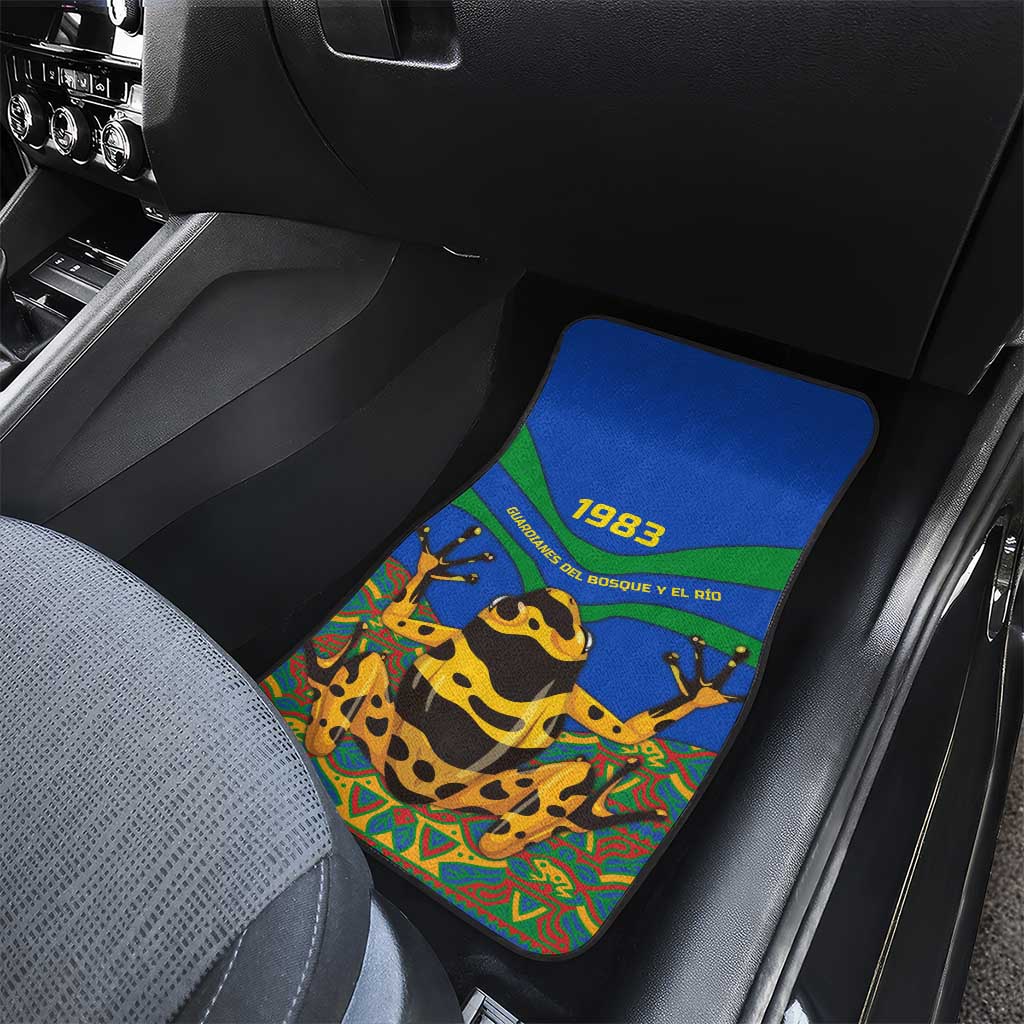 Indigenous Regions of Panama Embera-Wounaan Car Mats Frog Graphic and Indigenous Pattern Guardians of the Forest - Wonder Print Shop