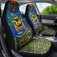 Indigenous Regions of Panama Embera-Wounaan Car Seat Cover Frog Graphic and Indigenous Pattern Guardians of the Forest - Wonder Print Shop