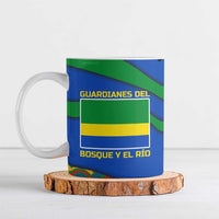 Indigenous Regions of Panama Embera-Wounaan Ceramic Mug Frog Graphic and Indigenous Pattern Guardians of the Forest - Wonder Print Shop