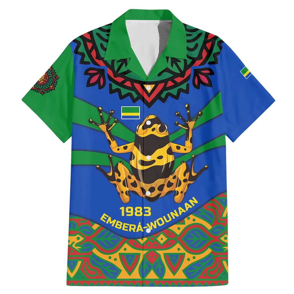 Indigenous Regions of Panama Embera-Wounaan Family Matching Mermaid Dress and Hawaiian Shirt Frog Graphic and Indigenous Pattern Guardians of the Forest - Wonder Print Shop