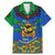Indigenous Regions of Panama Embera-Wounaan Family Matching Mermaid Dress and Hawaiian Shirt Frog Graphic and Indigenous Pattern Guardians of the Forest - Wonder Print Shop
