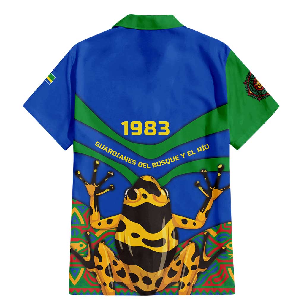 Indigenous Regions of Panama Embera-Wounaan Family Matching Mermaid Dress and Hawaiian Shirt Frog Graphic and Indigenous Pattern Guardians of the Forest - Wonder Print Shop