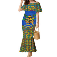 Indigenous Regions of Panama Embera-Wounaan Family Matching Mermaid Dress and Hawaiian Shirt Frog Graphic and Indigenous Pattern Guardians of the Forest - Wonder Print Shop