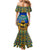 Indigenous Regions of Panama Embera-Wounaan Family Matching Mermaid Dress and Hawaiian Shirt Frog Graphic and Indigenous Pattern Guardians of the Forest - Wonder Print Shop