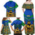 Indigenous Regions of Panama Embera-Wounaan Family Matching Off Shoulder Maxi Dress and Hawaiian Shirt Frog Graphic and Indigenous Pattern Guardians of the Forest - Wonder Print Shop