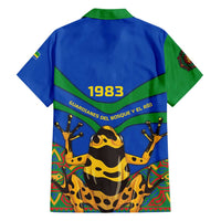 Indigenous Regions of Panama Embera-Wounaan Family Matching Off Shoulder Maxi Dress and Hawaiian Shirt Frog Graphic and Indigenous Pattern Guardians of the Forest - Wonder Print Shop
