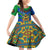 Indigenous Regions of Panama Embera-Wounaan Family Matching Off Shoulder Short Dress and Hawaiian Shirt Frog Graphic and Indigenous Pattern Guardians of the Forest - Wonder Print Shop
