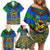 Indigenous Regions of Panama Embera-Wounaan Family Matching Off Shoulder Short Dress and Hawaiian Shirt Frog Graphic and Indigenous Pattern Guardians of the Forest - Wonder Print Shop