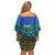 Indigenous Regions of Panama Embera-Wounaan Family Matching Off Shoulder Short Dress and Hawaiian Shirt Frog Graphic and Indigenous Pattern Guardians of the Forest - Wonder Print Shop