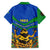 Indigenous Regions of Panama Embera-Wounaan Family Matching Summer Maxi Dress and Hawaiian Shirt Frog Graphic and Indigenous Pattern Guardians of the Forest - Wonder Print Shop