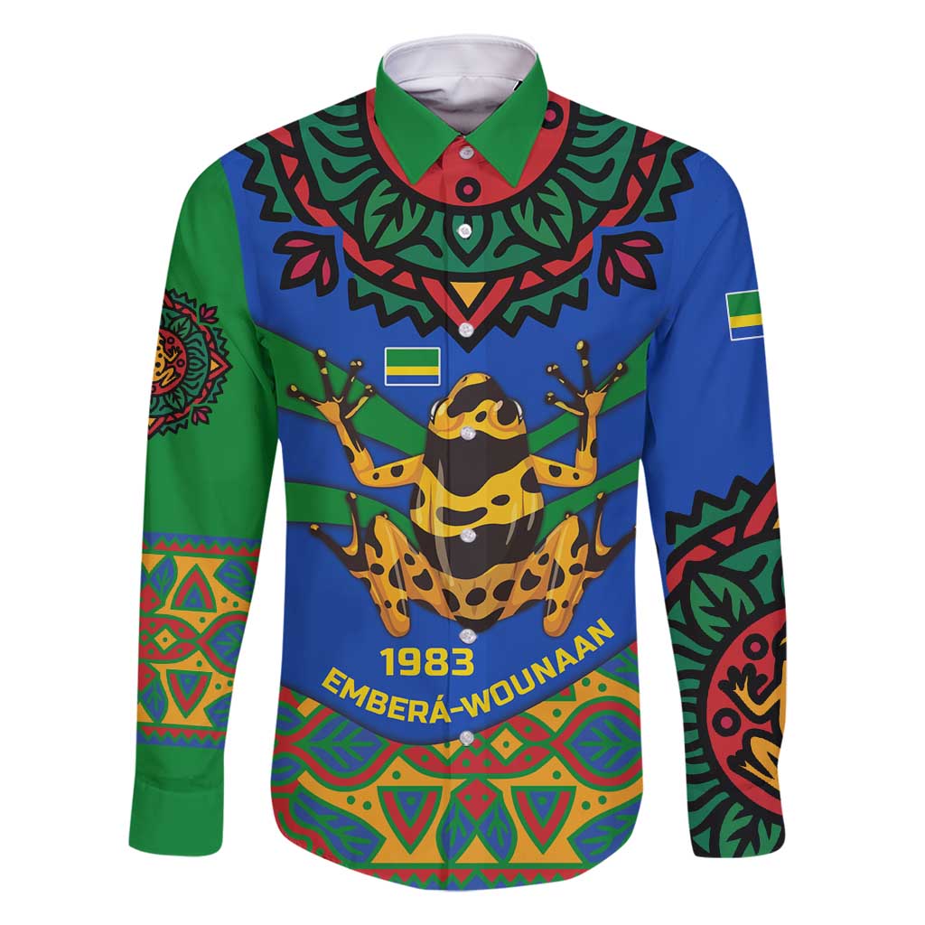 Indigenous Regions of Panama Embera-Wounaan Family Matching Summer Maxi Dress and Hawaiian Shirt Frog Graphic and Indigenous Pattern Guardians of the Forest - Wonder Print Shop