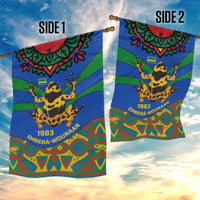 Indigenous Regions of Panama Embera-Wounaan Garden Flag Frog Graphic and Indigenous Pattern Guardians of the Forest - Wonder Print Shop