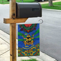 Indigenous Regions of Panama Embera-Wounaan Garden Flag Frog Graphic and Indigenous Pattern Guardians of the Forest - Wonder Print Shop